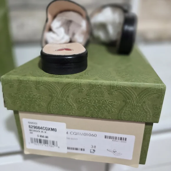 Gucci Women's Black Leather Princetown Horsebit Mule - Picture 5 of 8